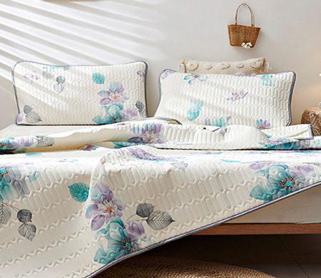 夢(mèng)瑞福天然乳膠涼席三件套1.8米